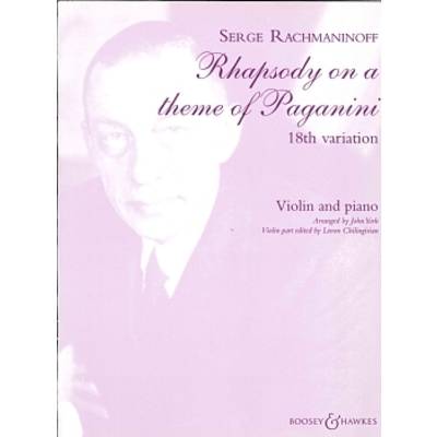 GYS00075062 ラフマニノフ : 「パガニーニの主題による狂詩曲」より 第18変奏曲 ／ ブージー＆ホークス社