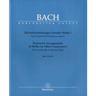 GYP00079432 バッハ:同時代の作曲家の作品に基づく協奏曲 第1巻: BWV 972-977／BACH J.S. KLAVIERBEARBEITU ／ ベーレンライター社