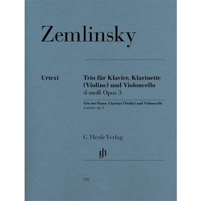 AW670 ツェムリンスキー／クラリネット（またはヴァイオリン）三重奏曲 ニ短調 作品3《輸入三重奏楽譜》 ／ ロケットミュージック