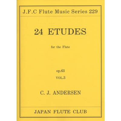 フルートクラブ名曲シリーズ229 アンデルセン作曲 24の練習曲 op．63（3） ／ 日本フルートクラブ出版