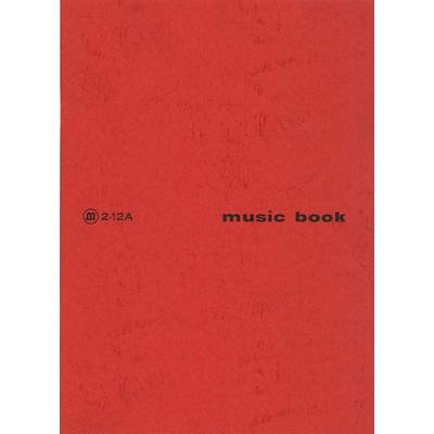 音楽帳針とじ 2−12A（赤） ／ 松本楽譜