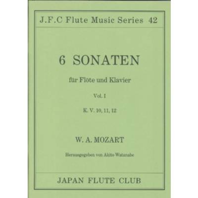 フルートクラブ名曲シリーズ042 モーツァルト作曲 フルートソナタ K．V．101112 ／ 日本フルートクラブ出版