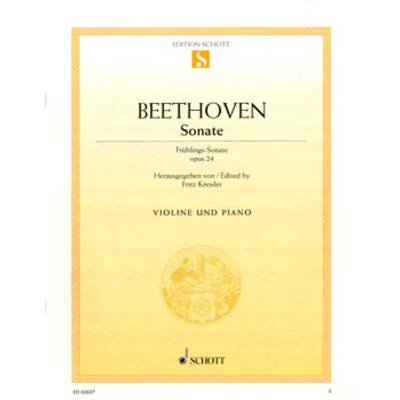 SW1143 ベートーヴェン．ルートヴィヒ・ヴァン／ヴァイオリン・ソナタ第5番「春」作品24 ／ ショット・ミュージック