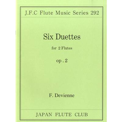 フルートクラブ名曲シリーズ292 ドゥヴィエンヌ作曲 6つの二重奏曲OP．02 ／ 日本フルートクラブ出版