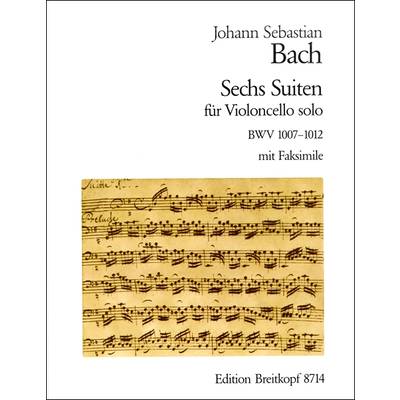 GYS00001786バッハ 無伴奏チェロ組曲 BWV1007-1012 ／ ブライトコップ＆ヘルテル社