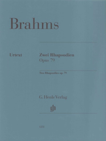 楽譜 （1251）ブラームス 2つのラプソディOP.79/原典版/ﾎﾞｲﾄﾞ （原典版／ヘンレ社） JOHANNES BRAHMS Two Rhapso ／ ヘンレー