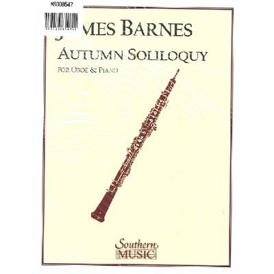 MSOOB547 輸入 秋の独り言（ジェイムズ・バーンズ）（オーボエ+ピアノ）【Autumn Soliloquy】 ／ ミュージックエイト