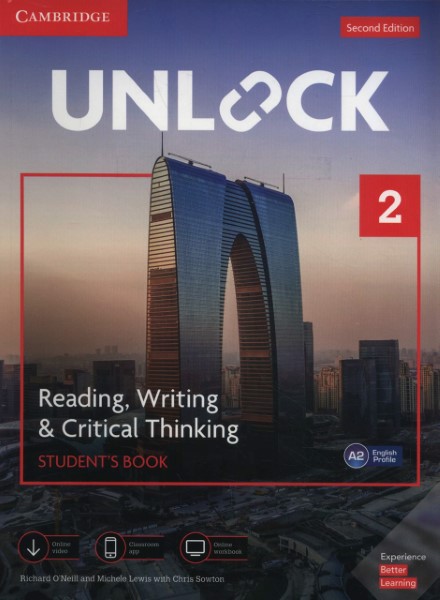 2nd　Reading　Student's　Book　／　Mob　App　Writing　and　Wo　Critical　島村楽器　楽譜便　Thinking　Edition　Online　ケンブリッジ大学出版(JPT)　Unlock　Level