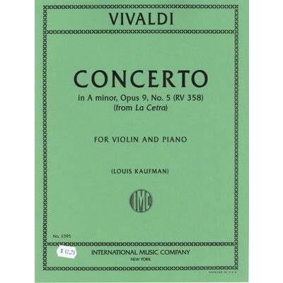 VNS668 輸入 ヴィヴァルディ／ヴァイオリン協奏曲・イ短調・RV．358（op．9−5）・「ラ・チェートラ」より ／ ロケットミュージック