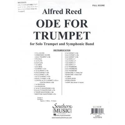 MUSS655 輸入 トランペットのための頌歌（アルフレッド・リード）（トランペット・フィーチャー）（スコア ／ ミュージックエイト